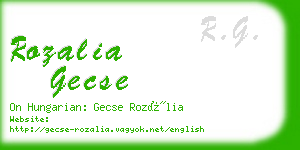 rozalia gecse business card